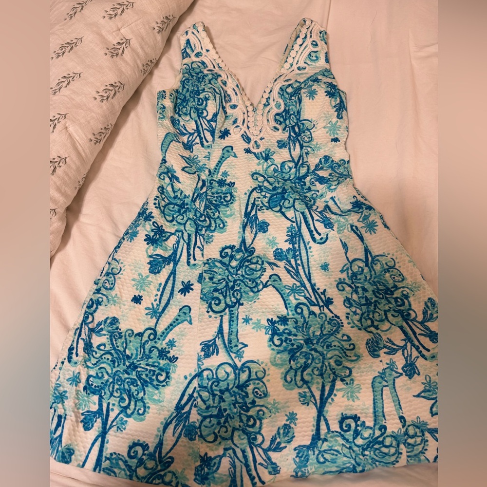 Lilly Pulitzer Blue Ostrich Dress